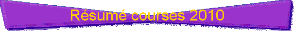 Rsum courses 2010
